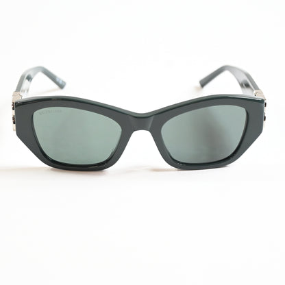 Balenciaga BB0311SK 004 Womens Authentic Sunglasses Dark Green/Silver, 53 - New