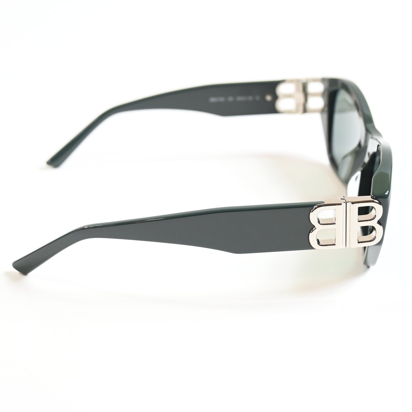 Balenciaga BB0311SK 004 Womens Authentic Sunglasses Dark Green/Silver, 53 - New