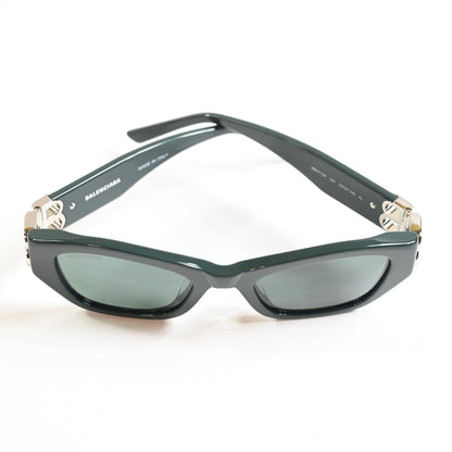 Balenciaga BB0311SK 004 Womens Authentic Sunglasses Dark Green/Silver, 53 - New