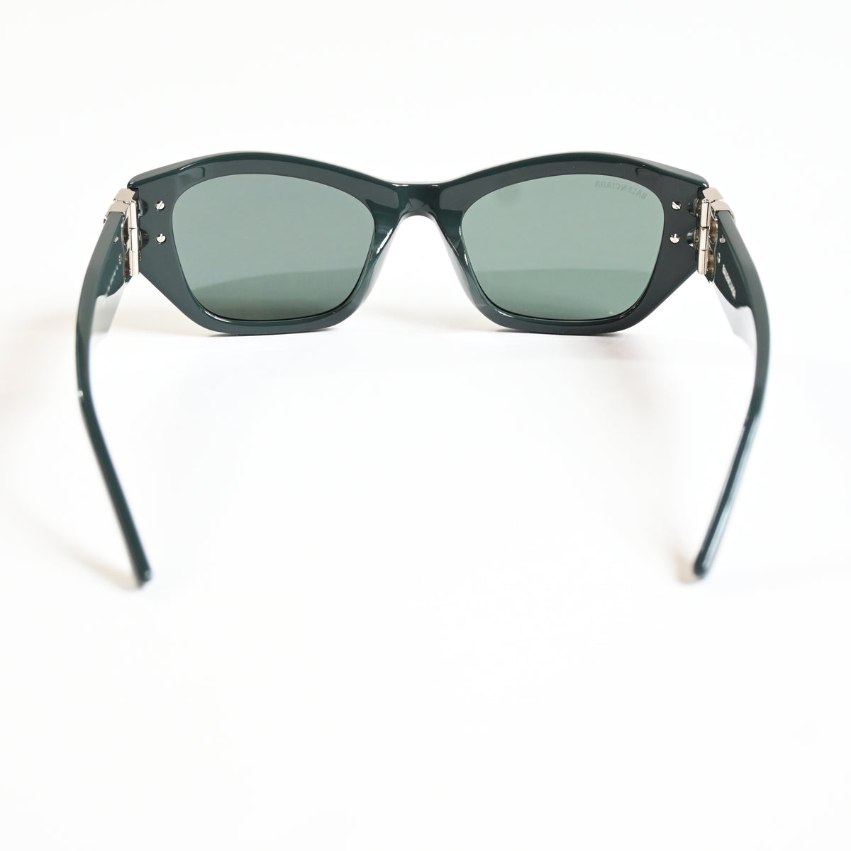 Balenciaga BB0311SK 004 Womens Authentic Sunglasses Dark Green/Silver, 53 - New