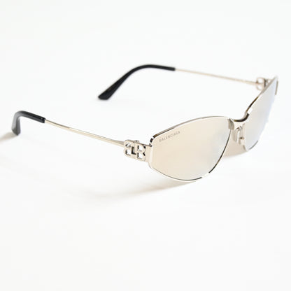 Balenciaga BB0335S 006 Womens Authentic Sunglasses Gray/Silver, 65mm - New