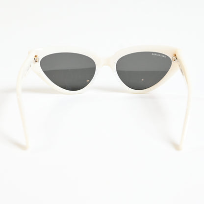 Balenciaga BB0270S 003 Womens Authentic Sunglasses White/Gray, 56mm - New