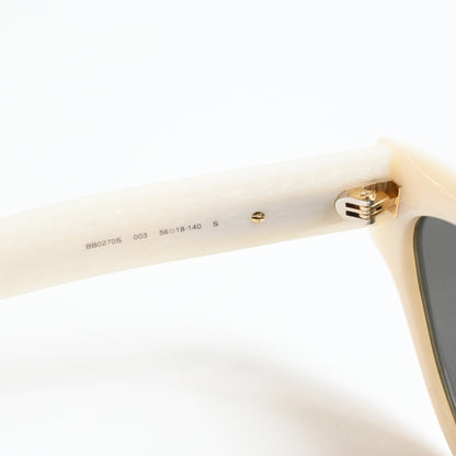 Balenciaga BB0270S 003 Womens Authentic Sunglasses White/Gray, 56mm - New