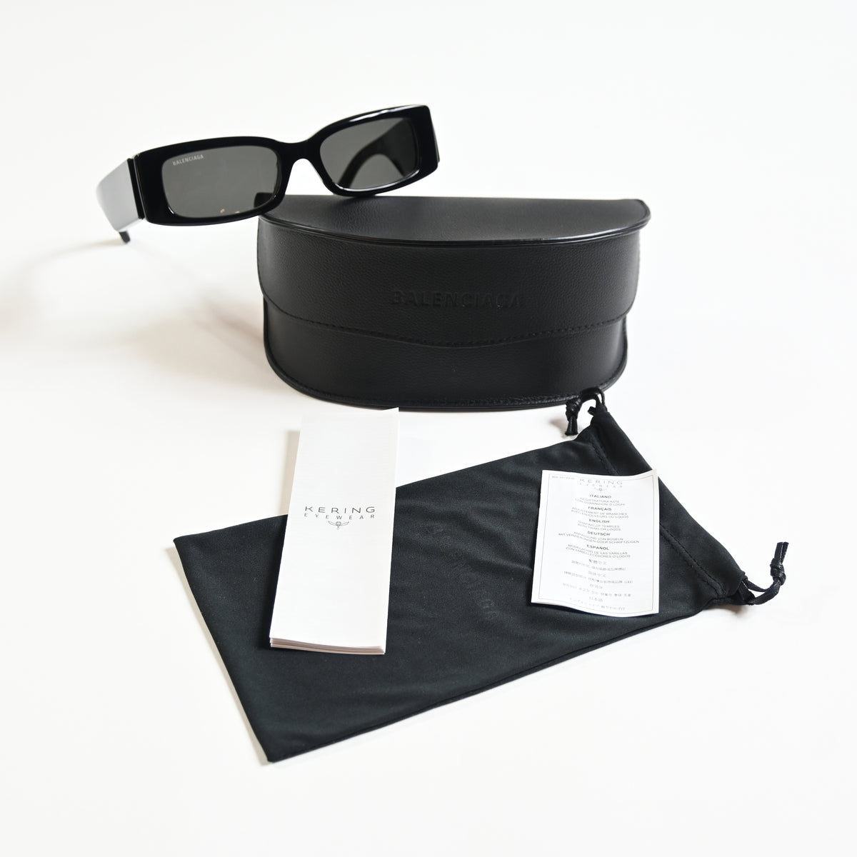 Balenciaga BB0260S 001 Womens Authentic Sunglasses Black/Gray, 56mm - New