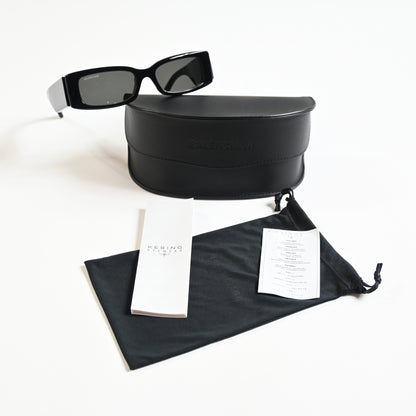 Balenciaga BB0260S 001 Womens Authentic Sunglasses Black/Gray, 56mm - New