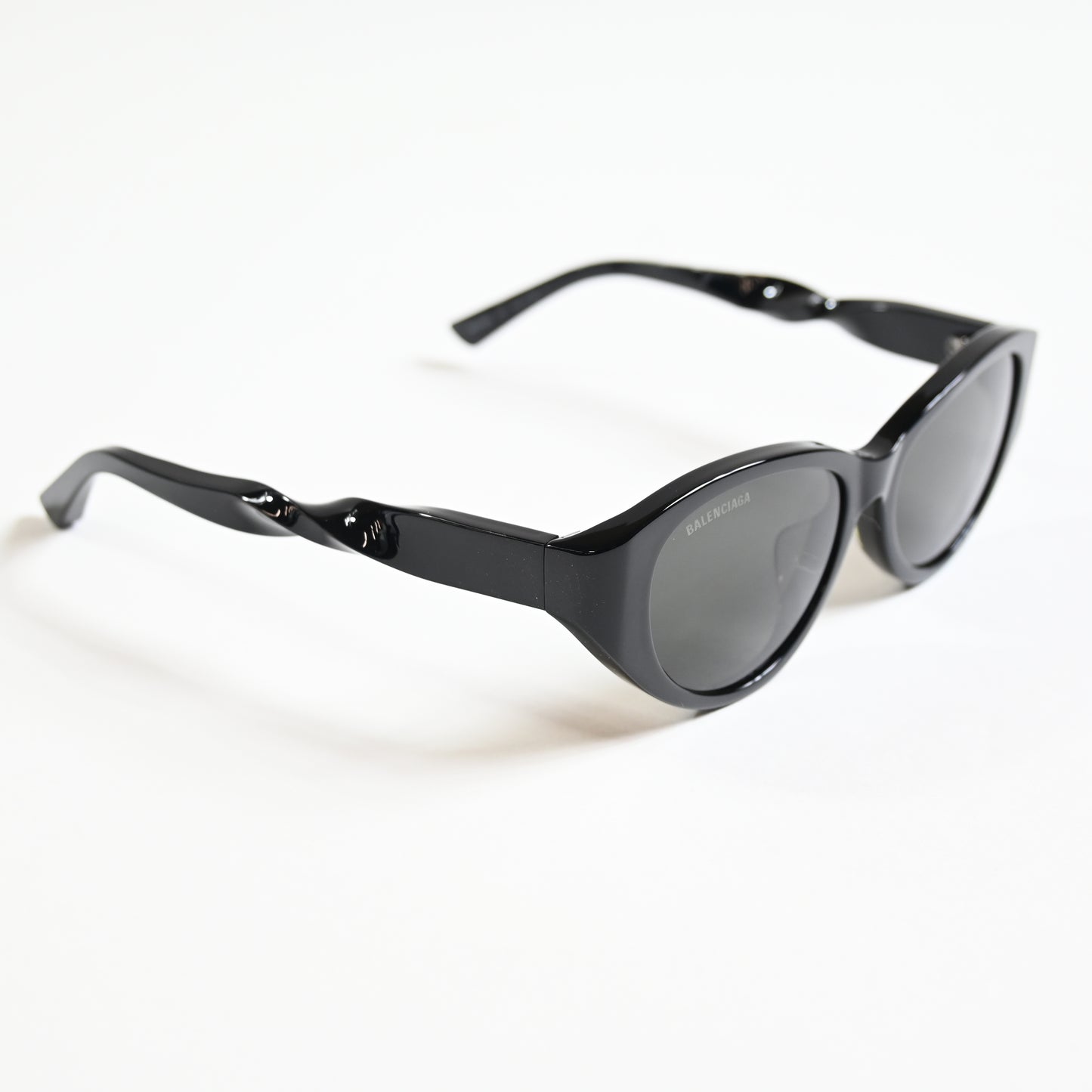Balenciaga BB0209SA 001 Womens Authentic Sunglasses Black/Gray, 55mm - New