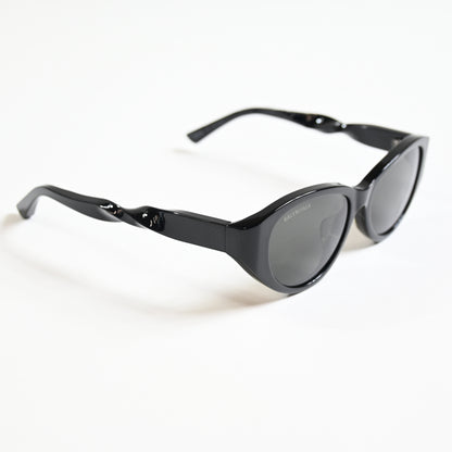 Balenciaga BB0209SA 001 Womens Authentic Sunglasses Black/Gray, 55mm - New