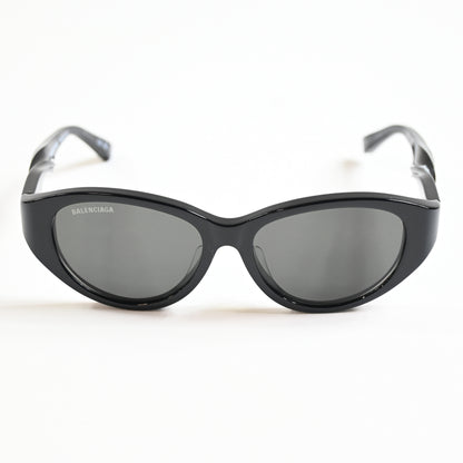 Balenciaga BB0209SA 001 Womens Authentic Sunglasses Black/Gray, 55mm - New