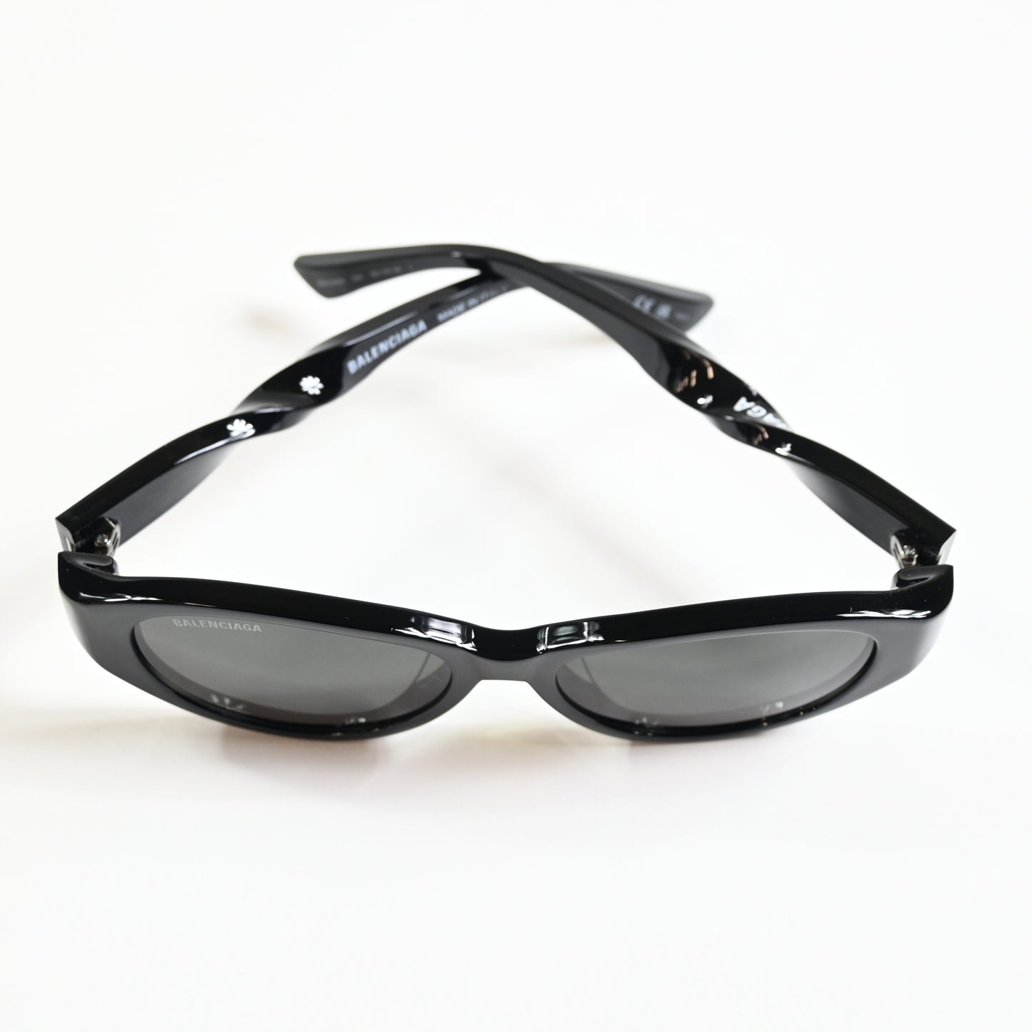 Balenciaga BB0209SA 001 Womens Authentic Sunglasses Black/Gray, 55mm - New