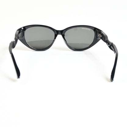 Balenciaga BB0209SA 001 Womens Authentic Sunglasses Black/Gray, 55mm - New