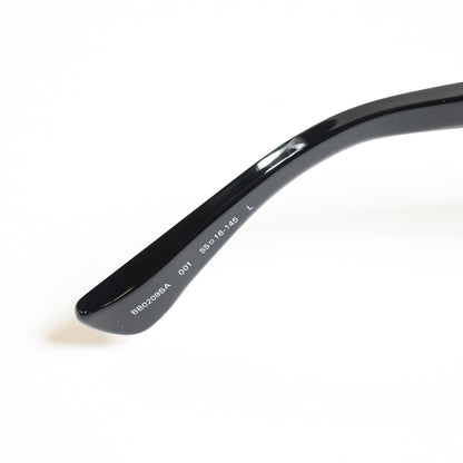 Balenciaga BB0209SA 001 Womens Authentic Sunglasses Black/Gray, 55mm - New