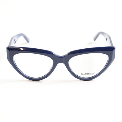 Balenciaga BB0276O 004 Womens Authentic Eyeglasses Blue/Gold, 53mm - New