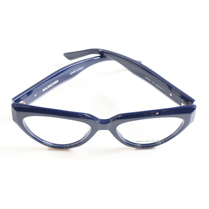 Balenciaga BB0276O 004 Womens Authentic Eyeglasses Blue/Gold, 53mm - New