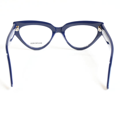 Balenciaga BB0276O 004 Womens Authentic Eyeglasses Blue/Gold, 53mm - New