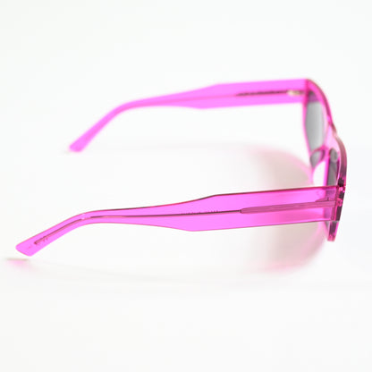 Balenciaga BB0305S 010 Mens Authentic Sunglasses Fuchsia/Gray, 58mm - New