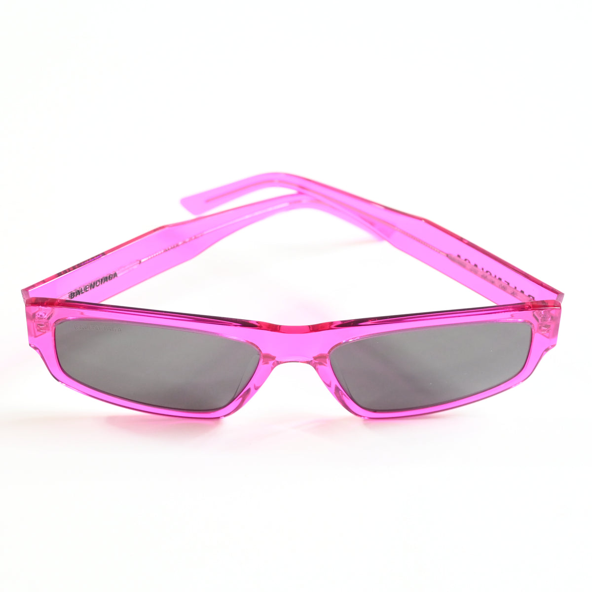 Balenciaga BB0305S 010 Mens Authentic Sunglasses Fuchsia/Gray, 58mm - New