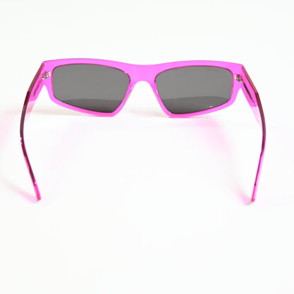 Balenciaga BB0305S 010 Mens Authentic Sunglasses Fuchsia/Gray, 58mm - New