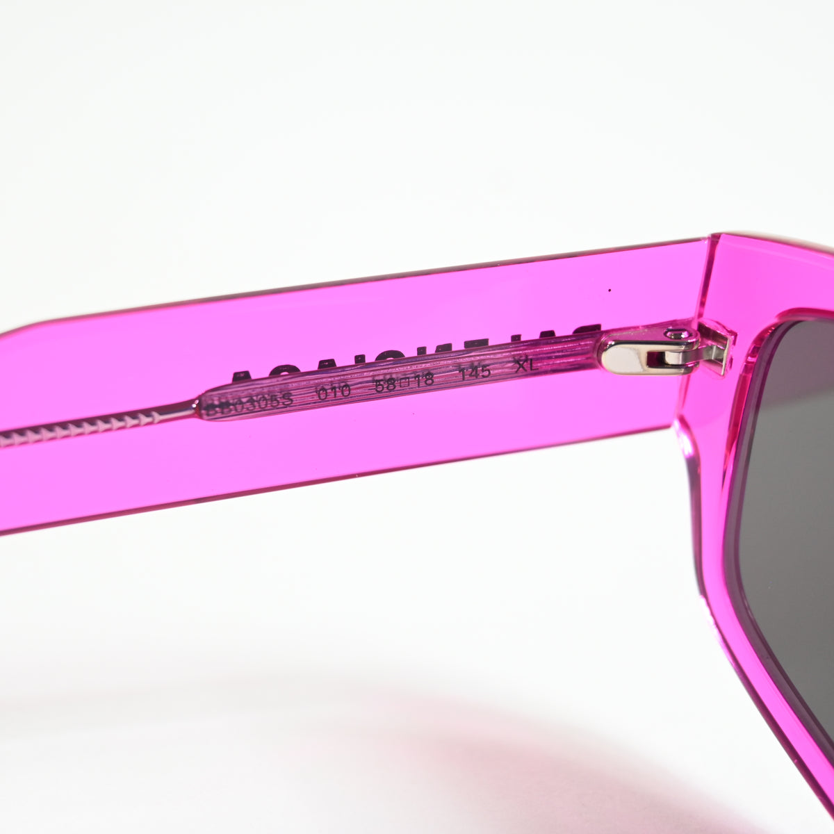 Balenciaga BB0305S 010 Mens Authentic Sunglasses Fuchsia/Gray, 58mm - New