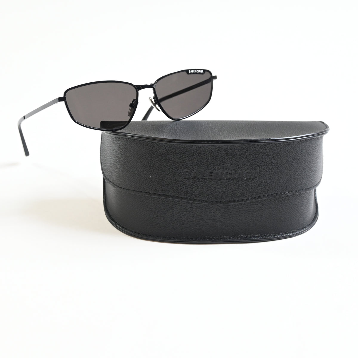 Balenciaga BB0277S 001 Unisex Authentic Sunglasses Black/Gray, 60mm - New