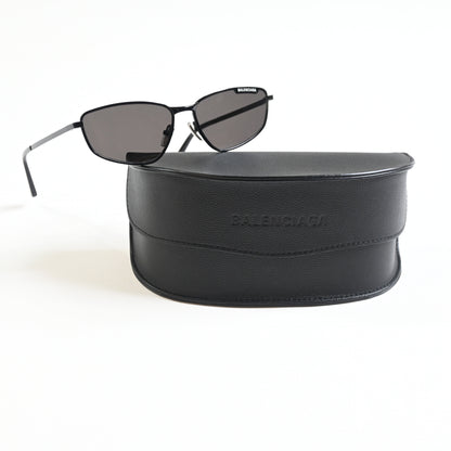 Balenciaga BB0277S 001 Unisex Authentic Sunglasses Black/Gray, 60mm - New