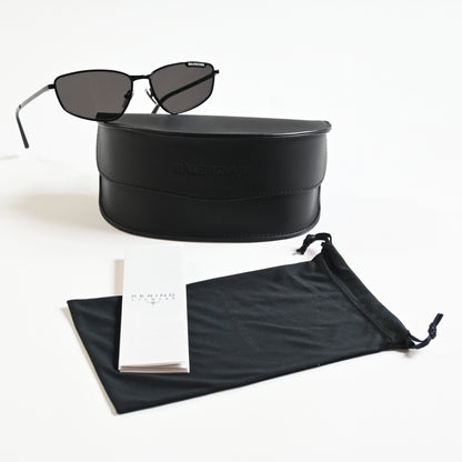 Balenciaga BB0277S 001 Unisex Authentic Sunglasses Black/Gray, 60mm - New