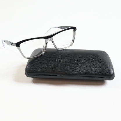 Bottega BV1133O 001 Mens Authentic Eyeglasses Clear Gray/Black, 57mm - New