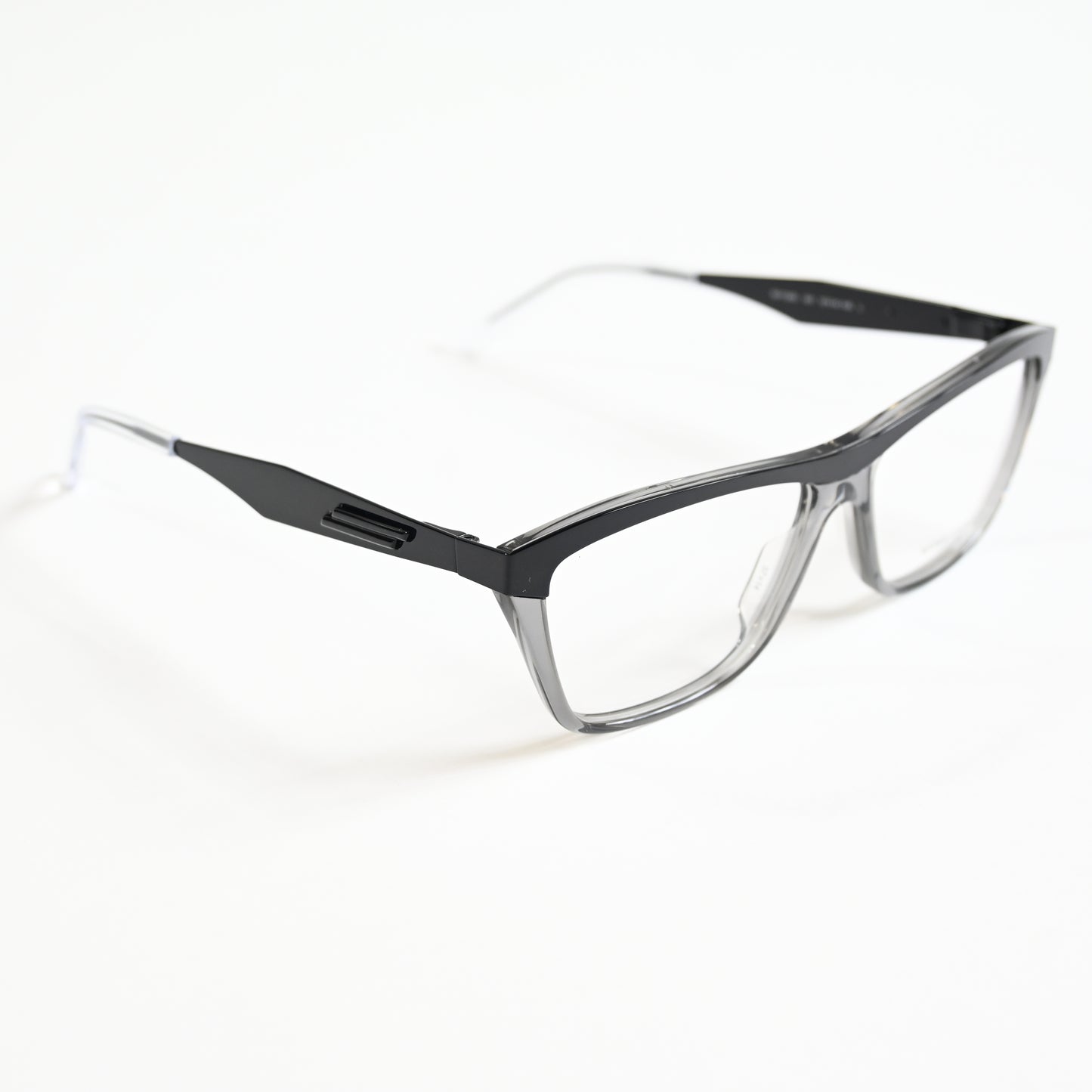 Bottega BV1133O 001 Mens Authentic Eyeglasses Clear Gray/Black, 57mm - New