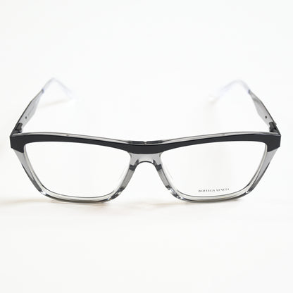 Bottega BV1133O 001 Mens Authentic Eyeglasses Clear Gray/Black, 57mm - New