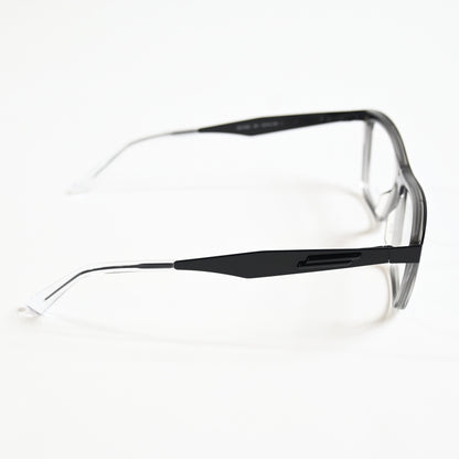 Bottega BV1133O 001 Mens Authentic Eyeglasses Clear Gray/Black, 57mm - New