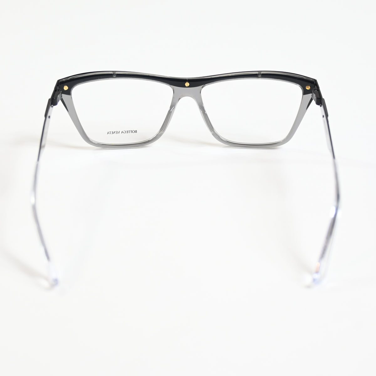Bottega BV1133O 001 Mens Authentic Eyeglasses Clear Gray/Black, 57mm - New