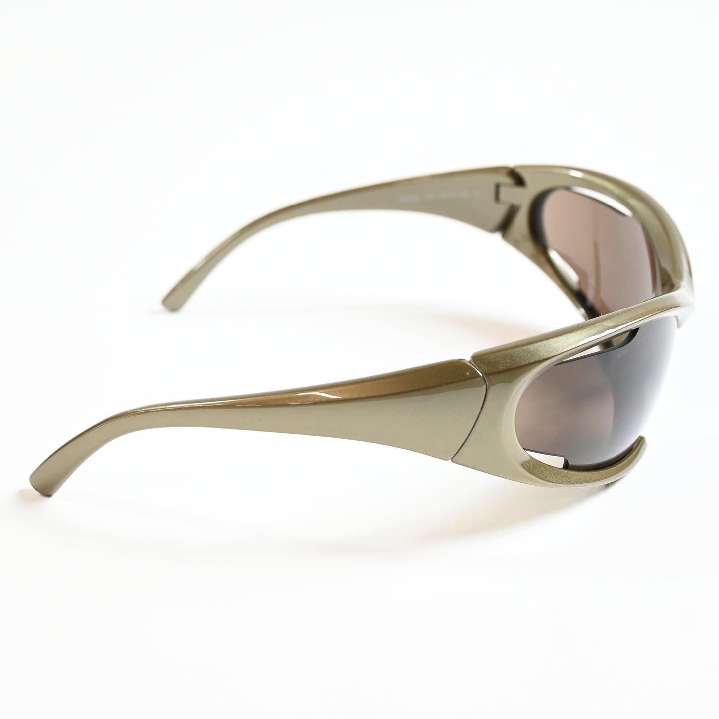 Balenciaga BB0318S 004 Unisex Authentic Sunglasses Clear Green/Brown, 78mm - New