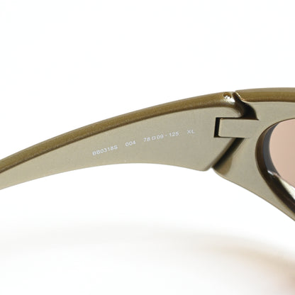 Balenciaga BB0318S 004 Unisex Authentic Sunglasses Clear Green/Brown, 78mm - New