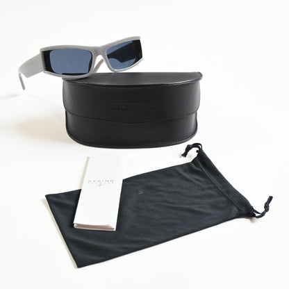 Balenciaga BB0301S 003 Unisex Authentic Sunglasses Gray/Blue, 66mm - New