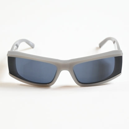 Balenciaga BB0301S 003 Unisex Authentic Sunglasses Gray/Blue, 66mm - New