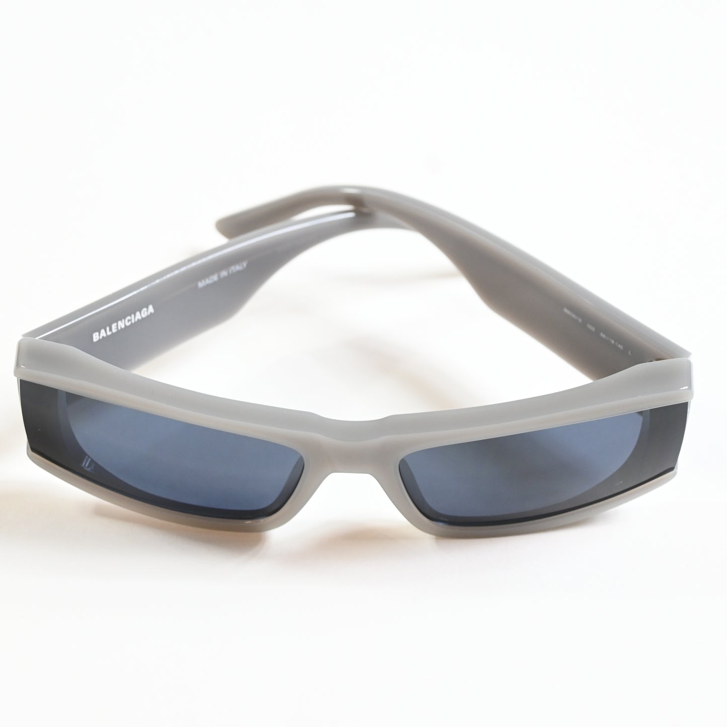 Balenciaga BB0301S 003 Unisex Authentic Sunglasses Gray/Blue, 66mm - New