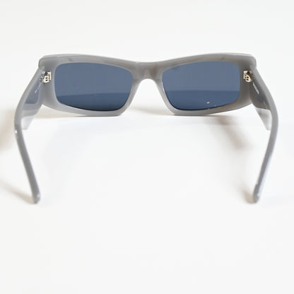 Balenciaga BB0301S 003 Unisex Authentic Sunglasses Gray/Blue, 66mm - New