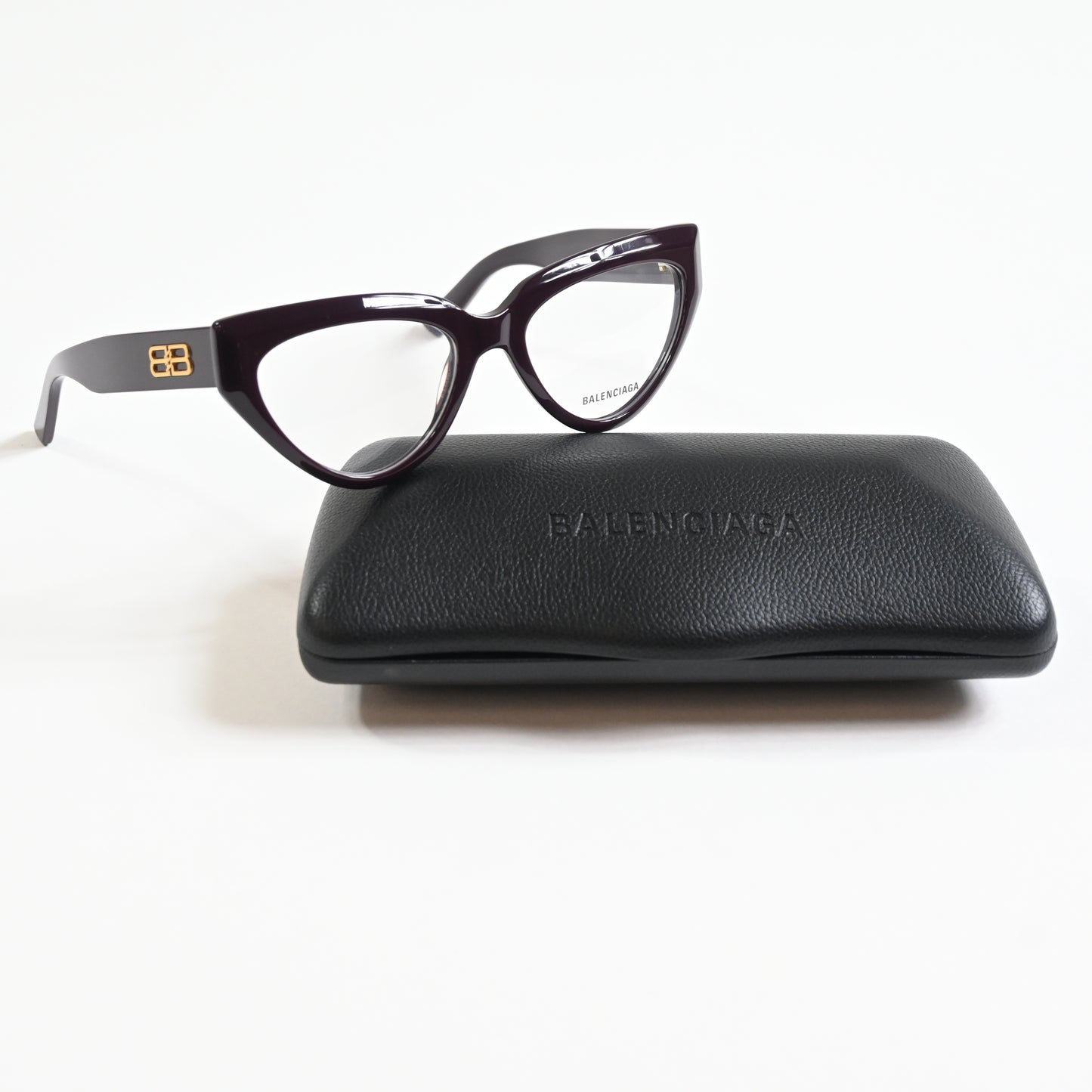 Balenciaga BB0276O 003 Womens Authentic Eyeglasses Red/Gold, 53mm - New