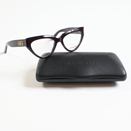 Balenciaga BB0276O 003 Womens Authentic Eyeglasses Red/Gold, 53mm - New