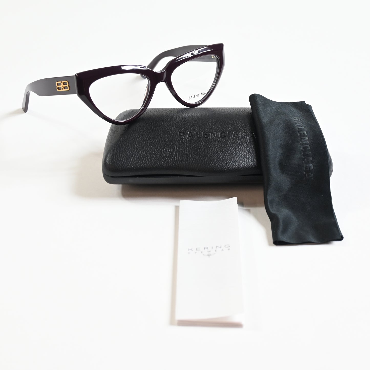 Balenciaga BB0276O 003 Womens Authentic Eyeglasses Red/Gold, 53mm - New
