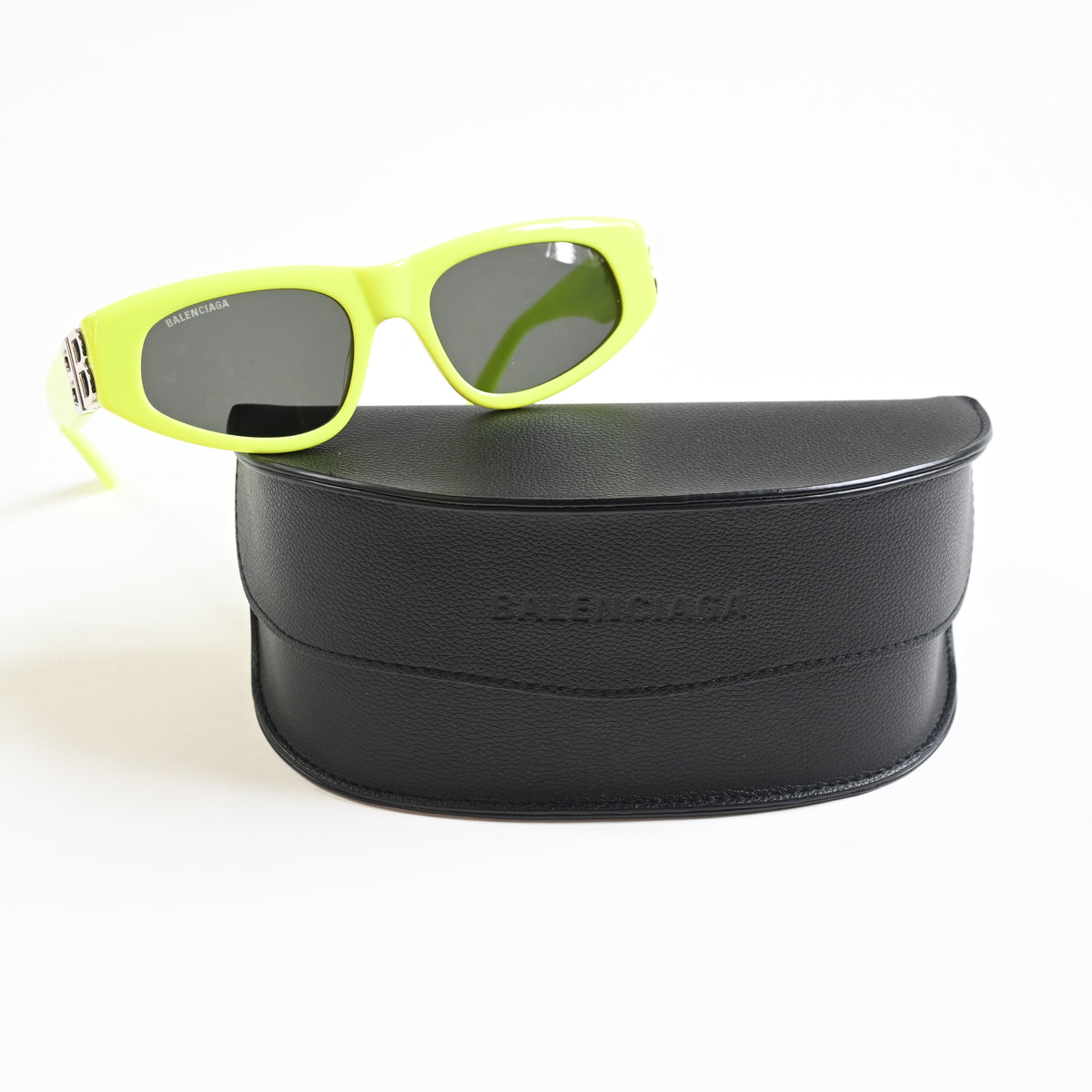 Balenciaga BB0095S 007 Womens Authentic Sunglasses Yellow/Gray, 53mm - New