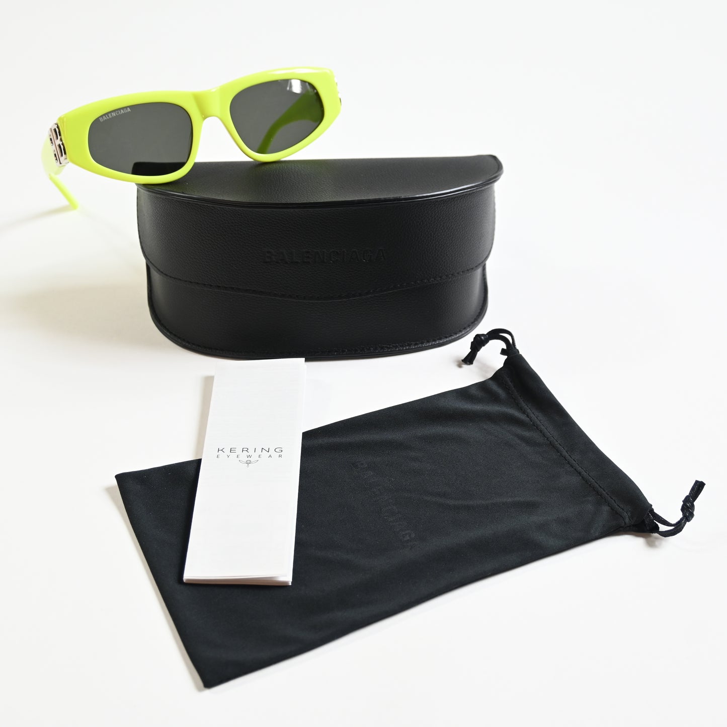 Balenciaga BB0095S 007 Womens Authentic Sunglasses Yellow/Gray, 53mm - New