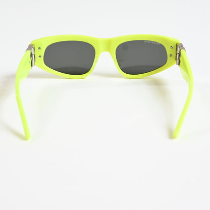 Balenciaga BB0095S 007 Womens Authentic Sunglasses Yellow/Gray, 53mm - New