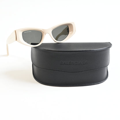 Balenciaga BB0243S 003 Womens Authentic Sunglasses Beige/Gray, 48mm - New