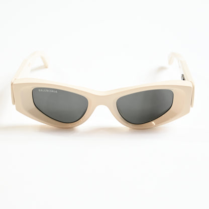 Balenciaga BB0243S 003 Womens Authentic Sunglasses Beige/Gray, 48mm - New