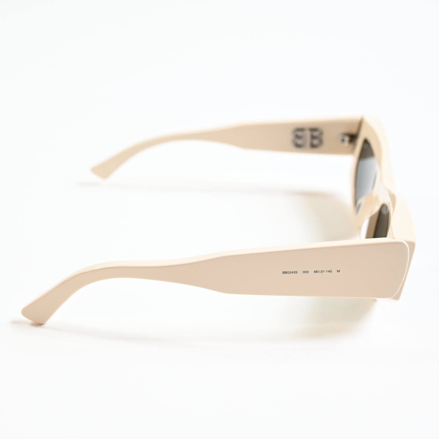 Balenciaga BB0243S 003 Womens Authentic Sunglasses Beige/Gray, 48mm - New