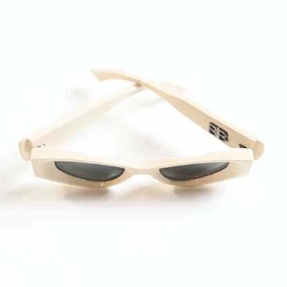 Balenciaga BB0243S 003 Womens Authentic Sunglasses Beige/Gray, 48mm - New