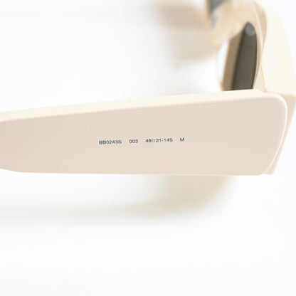 Balenciaga BB0243S 003 Womens Authentic Sunglasses Beige/Gray, 48mm - New