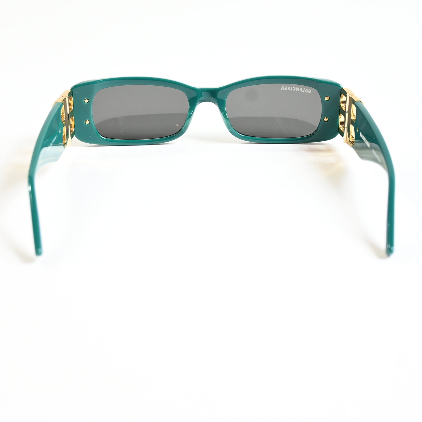 Balenciaga BB0096S 006 Womens Authentic Sunglasses Green/Gold, 51mm - New
