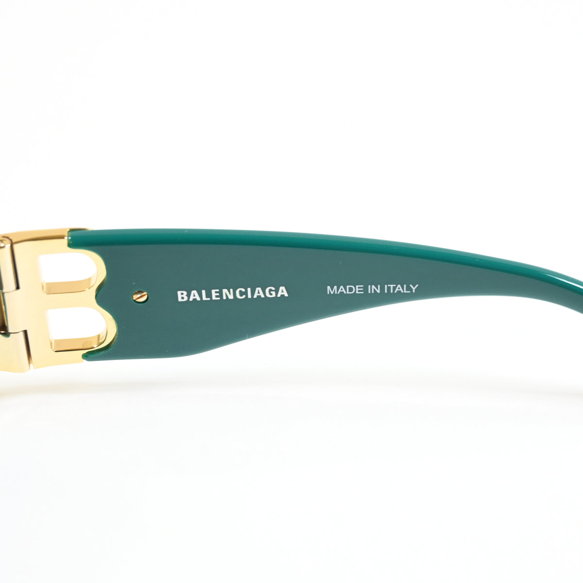 Balenciaga BB0096S 006 Womens Authentic Sunglasses Green/Gold, 51mm - New