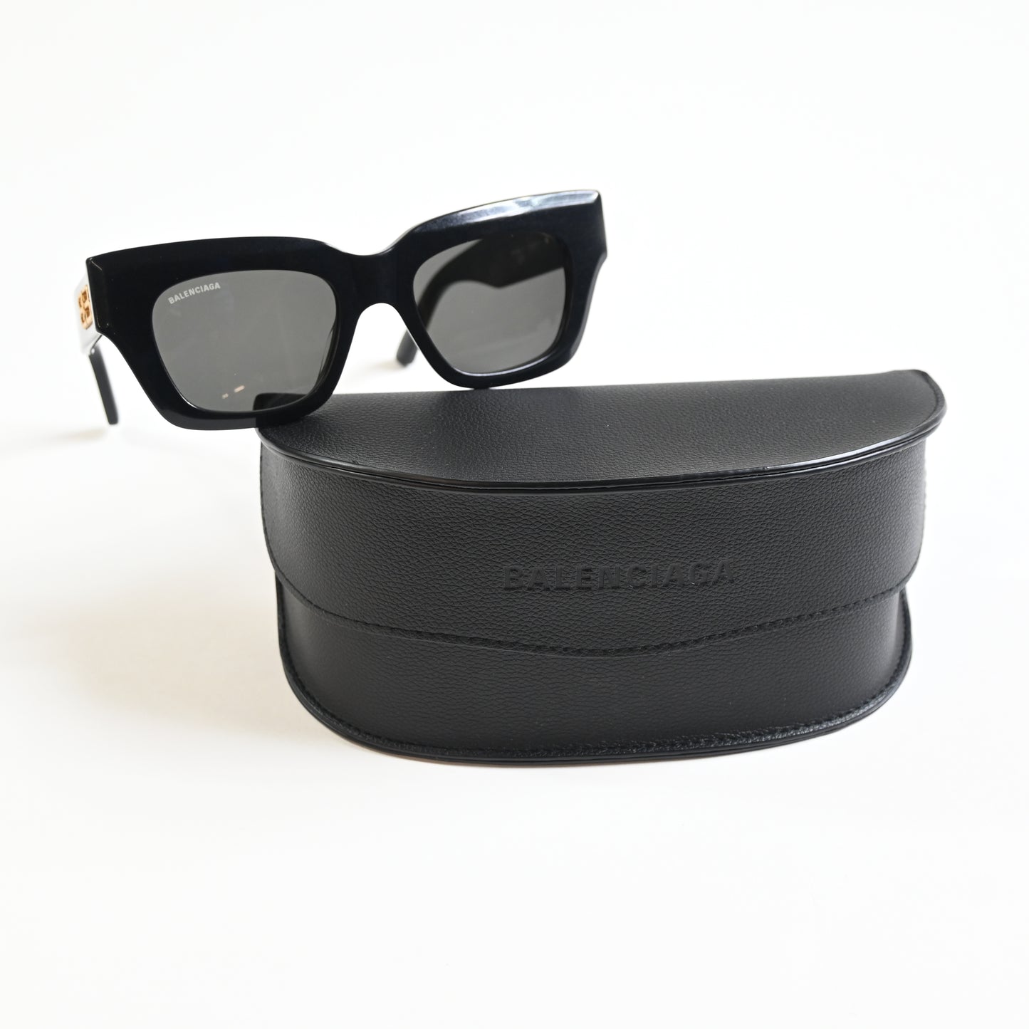 Balenciaga Square-Frame Acetate Distressed Sunglasses